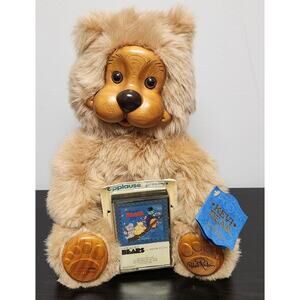 Vintage Robert Raikes Original 17019 Kevi Bear Wooden Face Doll w/ Tags& Signed